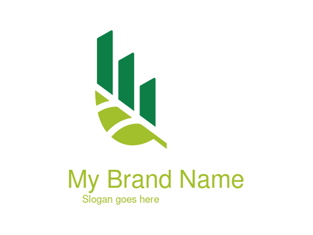 Gradient Green Leaf with Bar Chart Logo - Ideal for Sustainable Investments, Eco-friendly Tech, Agricultural Businesses, and Environmental Consulting Seeking a Symbol of Organic Growth, Data-driven Sustainability, and Eco-conscious Prosperity